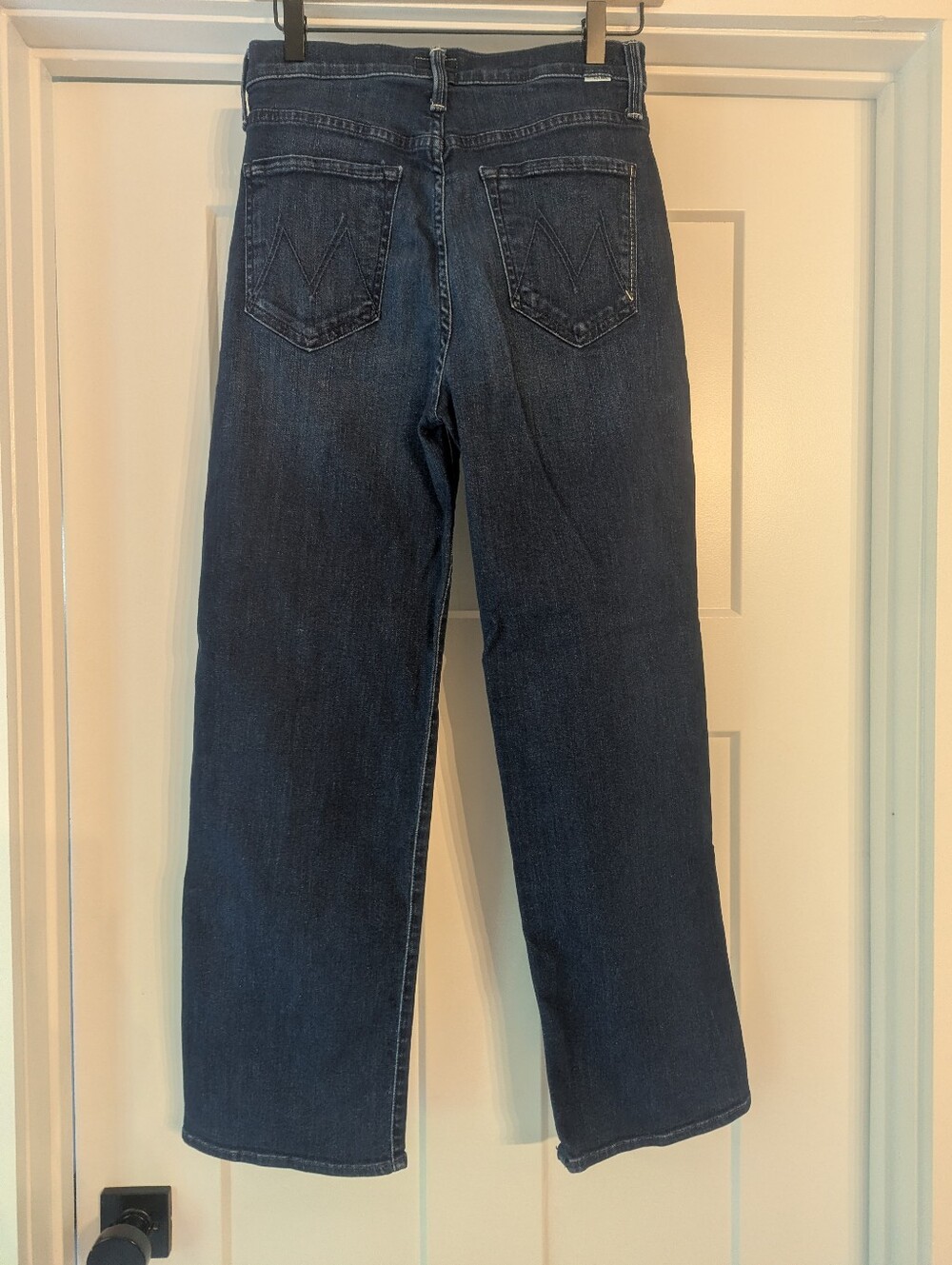 MOTHER Dark Wash High-Rise Cropped Straight Jeans - Picture 2 of 6